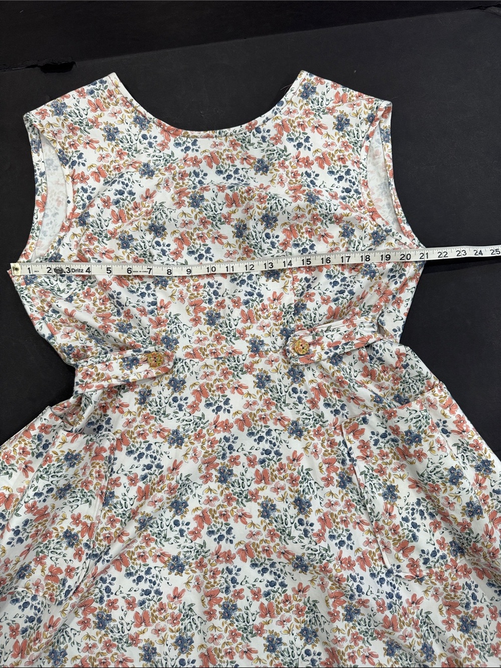Vintage Floral Cotton Back Wrap Midi Dress - Picture 10 of 16